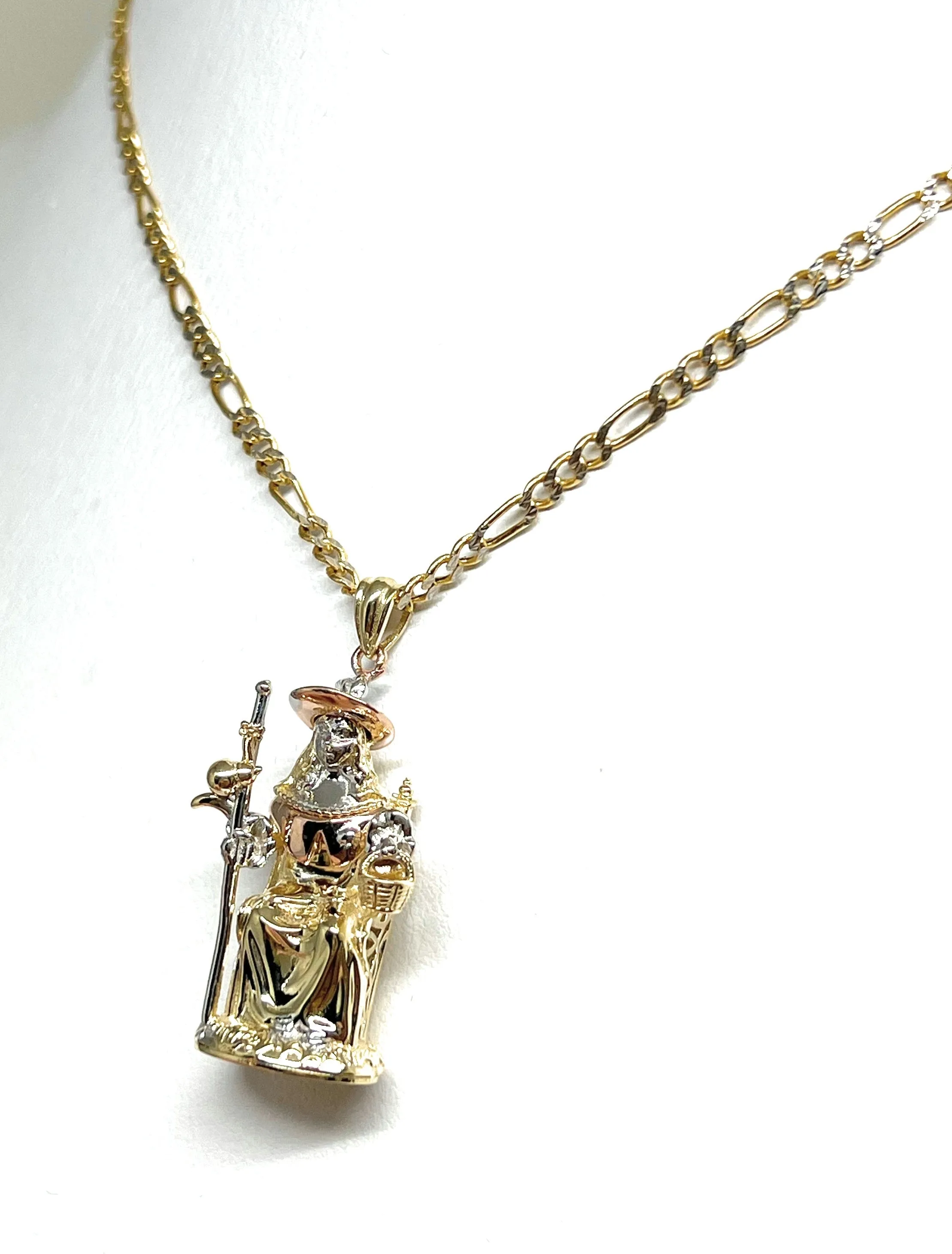 10k Solid Gold Santo Nio de Atocha (Jesus) 3D Pendant FULL 3D Statue (FC)