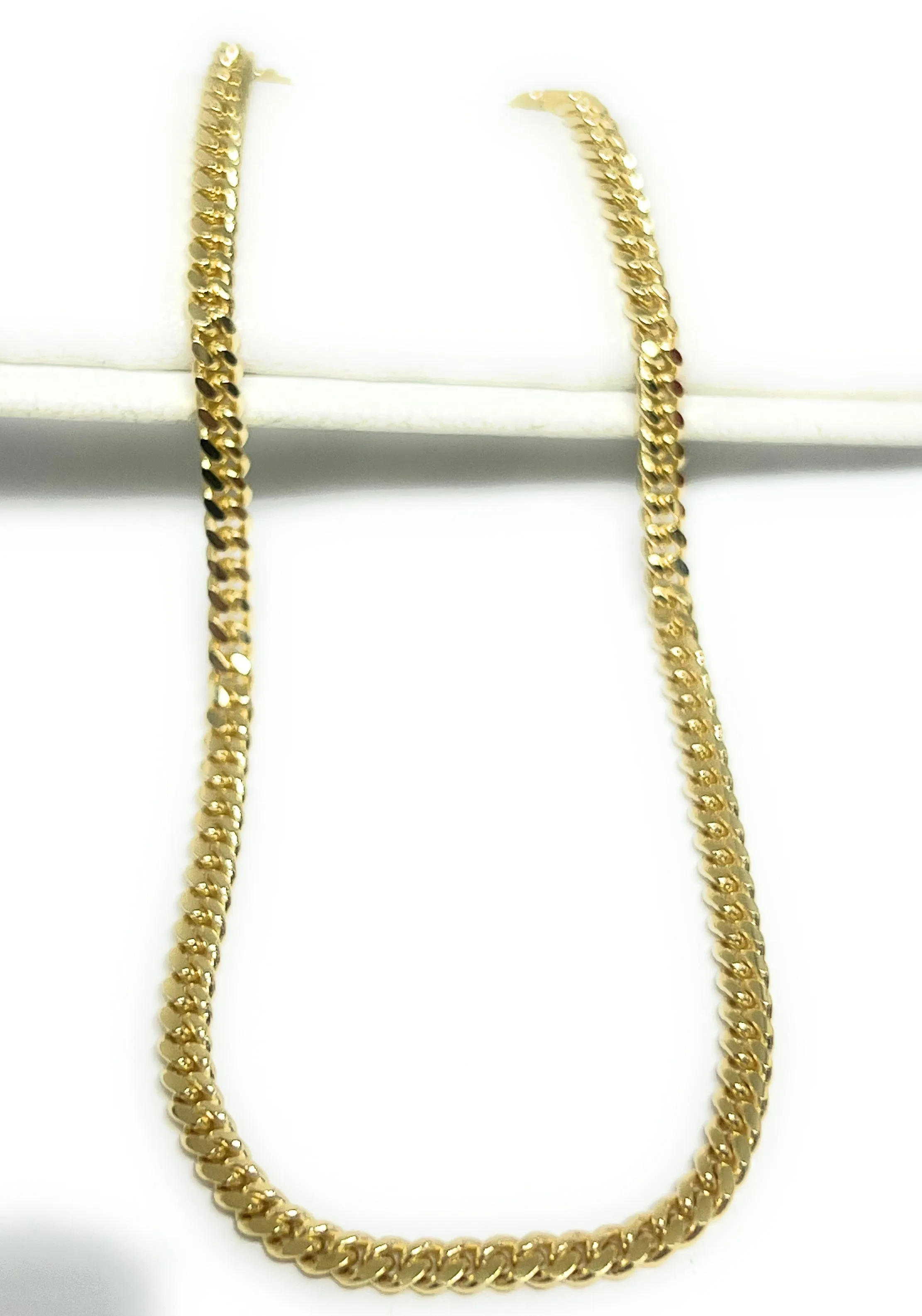 10k Solid Gold Yellow Miami Cuban Link 7-8 INCH 3MM Brracelet (FULL SOLID STYLE)