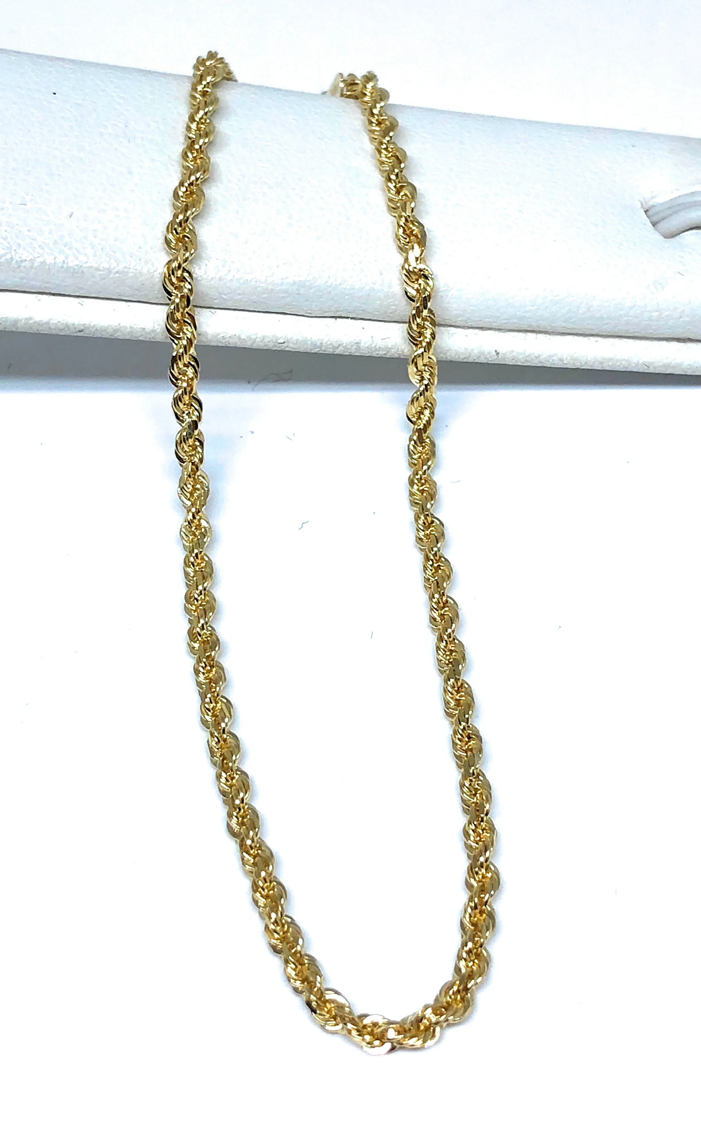 14k Solid Gold Yellow Rope Brracelet 7-8 inch 2.3mm Width (FULL SOLID STYLE)