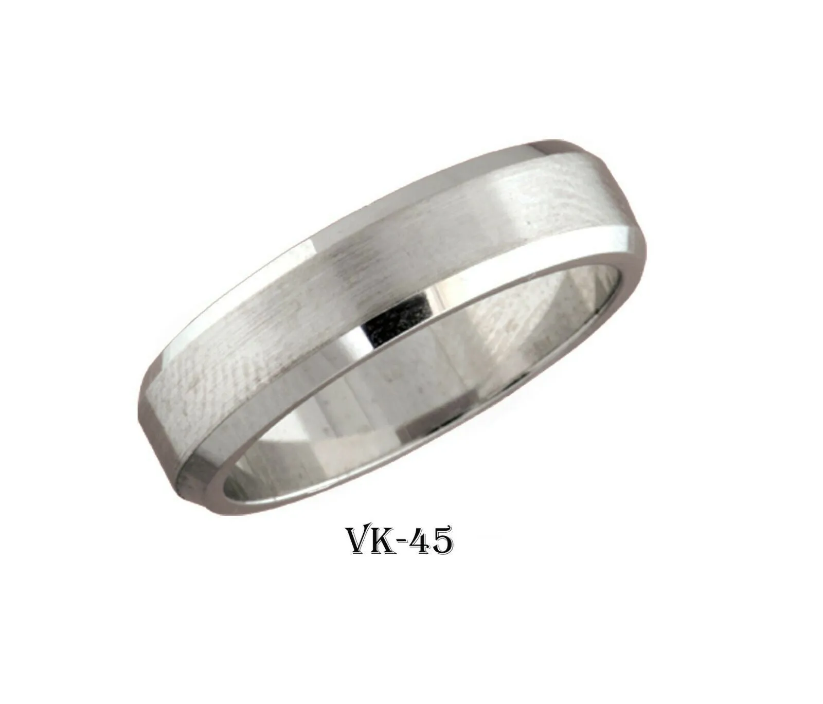 18k Solid Gold Elegant Ladies Modern Satin Finished Flat Band 6MM Ring VK45v