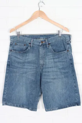 34 - WRANGLER Medium Wash Denim Jorts Shorts - Relaxed Fit