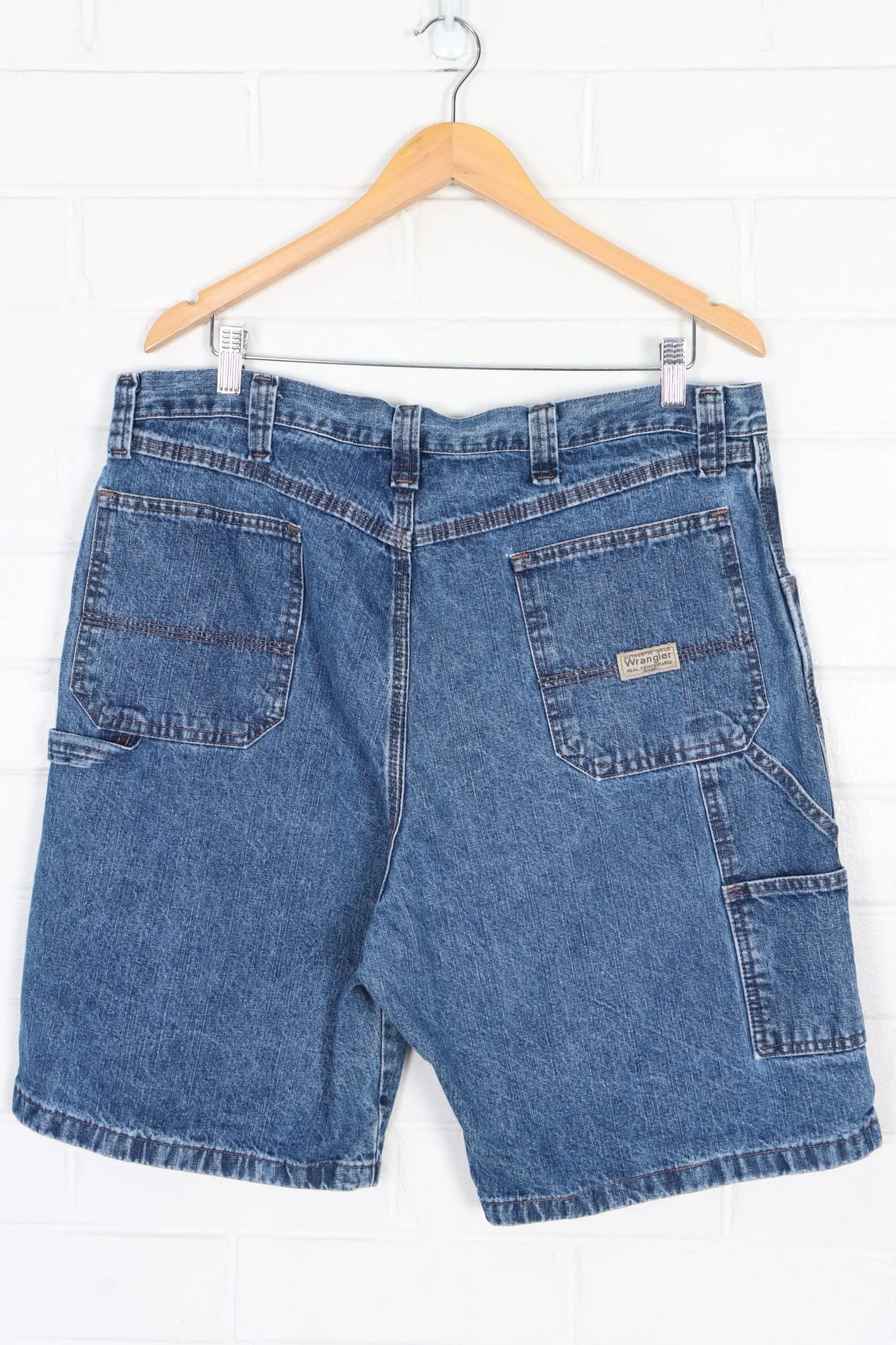 38 Wrangler Medium Wash Carpenter Jorts Shorts