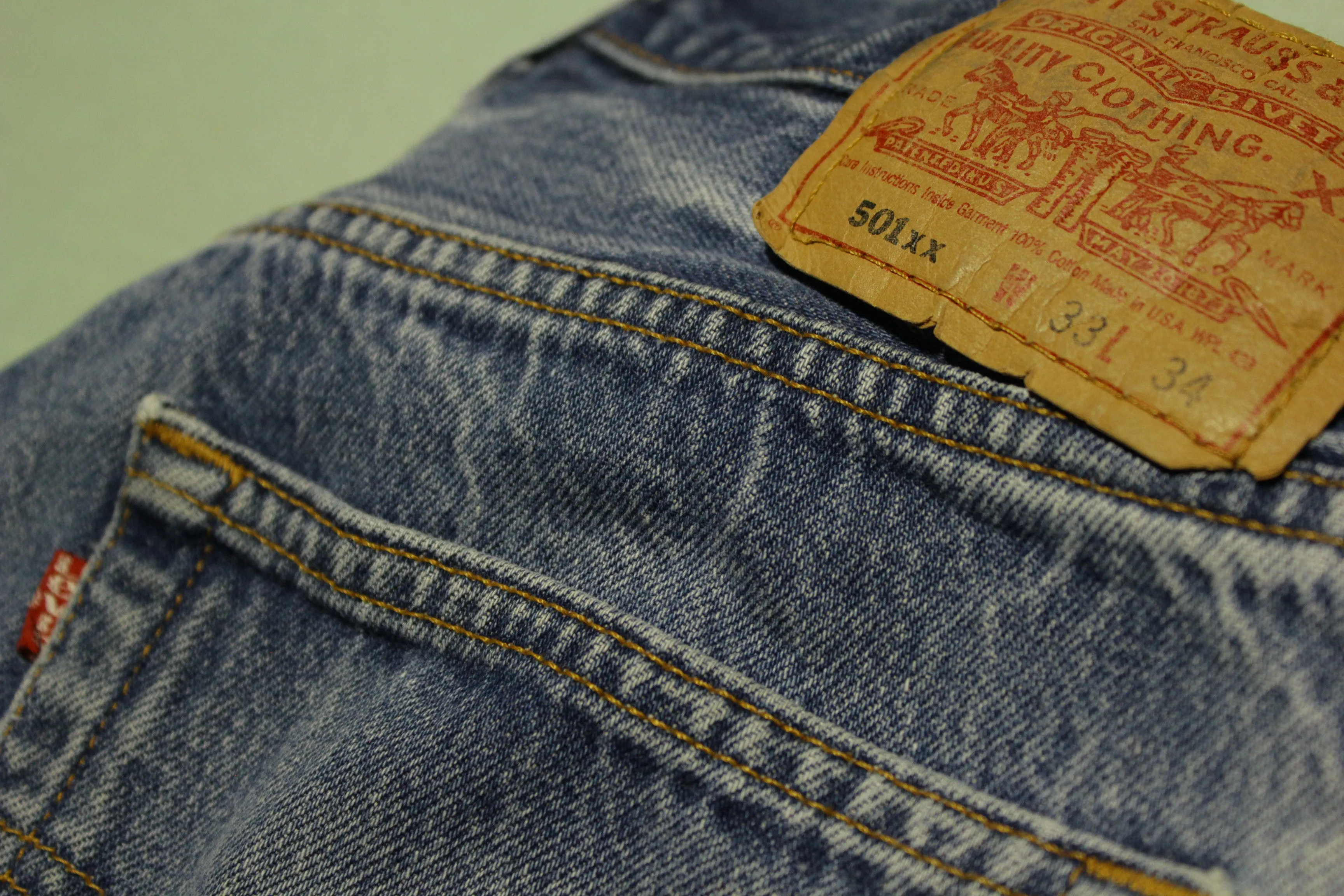 90s Levis 501 Button Fly Jeans. Vintage, Made in USA 501xx 32x30 Denim