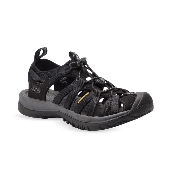 A black whisper women's shoe by Keen with a magnet design.