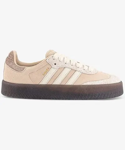 adidas Womens Linen Offwhite Vapour Gr Sambae suede low-top trainers