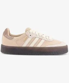 adidas Womens Linen Offwhite Vapour Gr Sambae suede low-top trainers