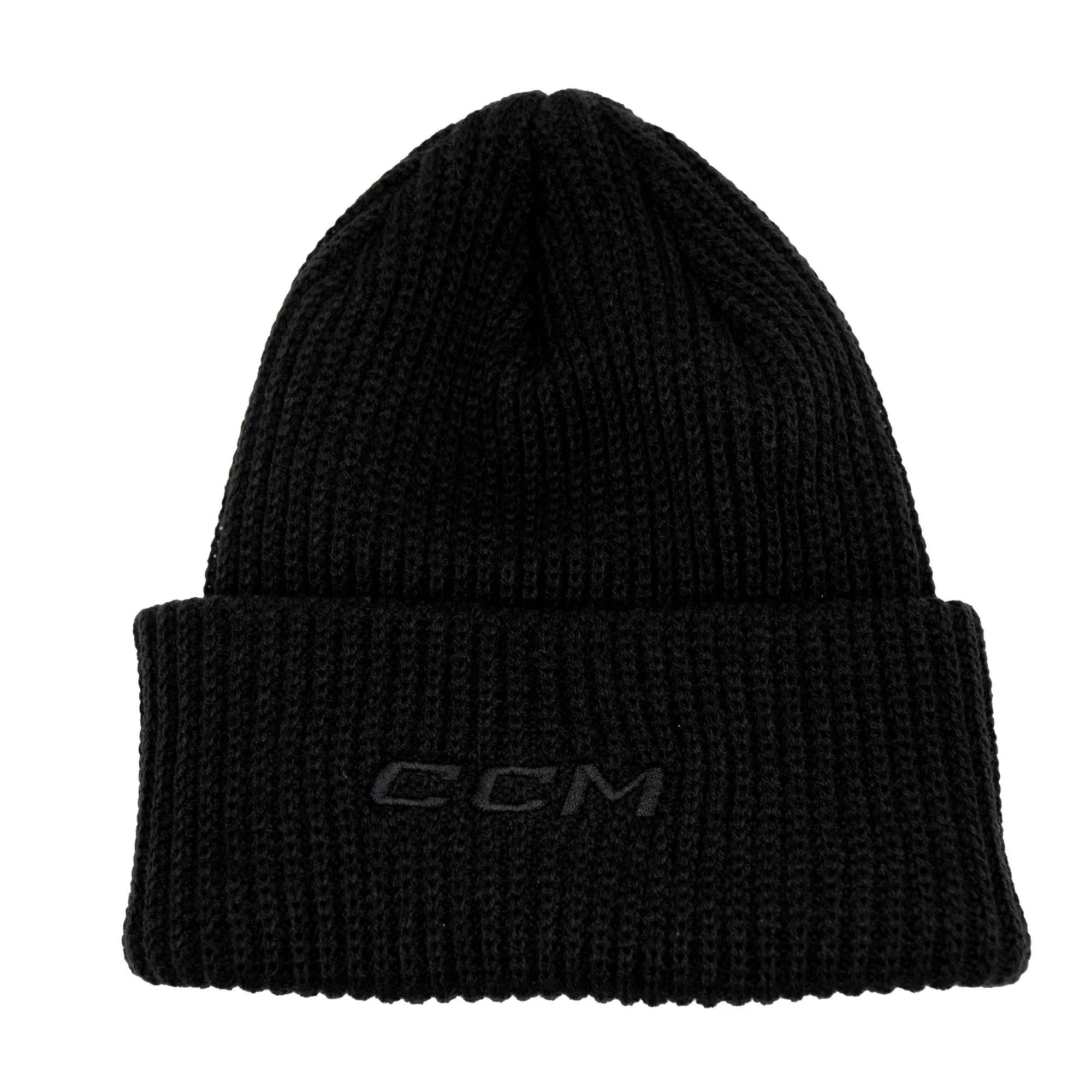 Adult High Cuff Beanie - BLACK - Toronto Maple Leafs.