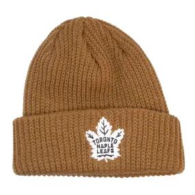 Adult Maple Leafs Watchman Beanie - BROWN