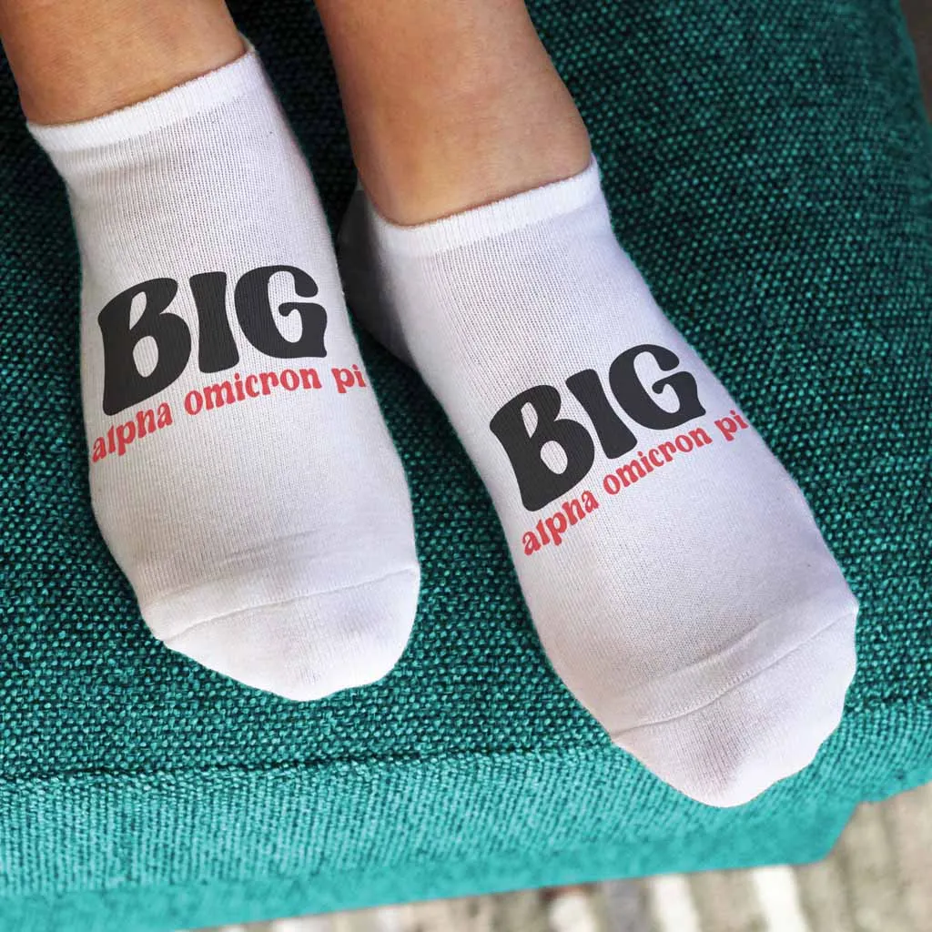 Alpha Omicron Pi Big and Little No Show Socks - Results