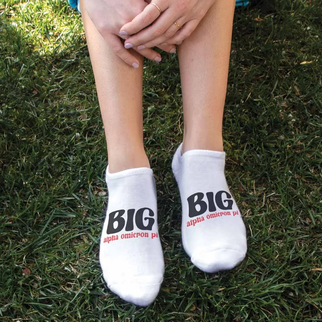 Alpha Omicron Pi Big and Little No Show Socks - Results