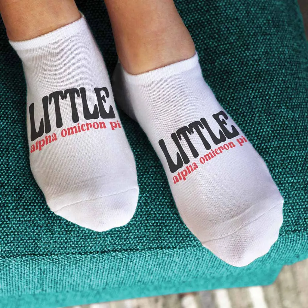 Alpha Omicron Pi Big and Little No Show Socks - Results