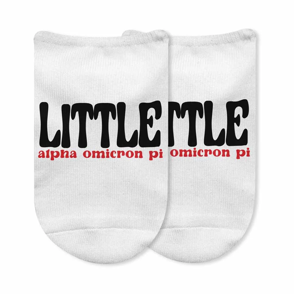 Alpha Omicron Pi Big and Little No Show Socks - Results