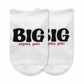 Alpha Phi Big and Little No Show Socks