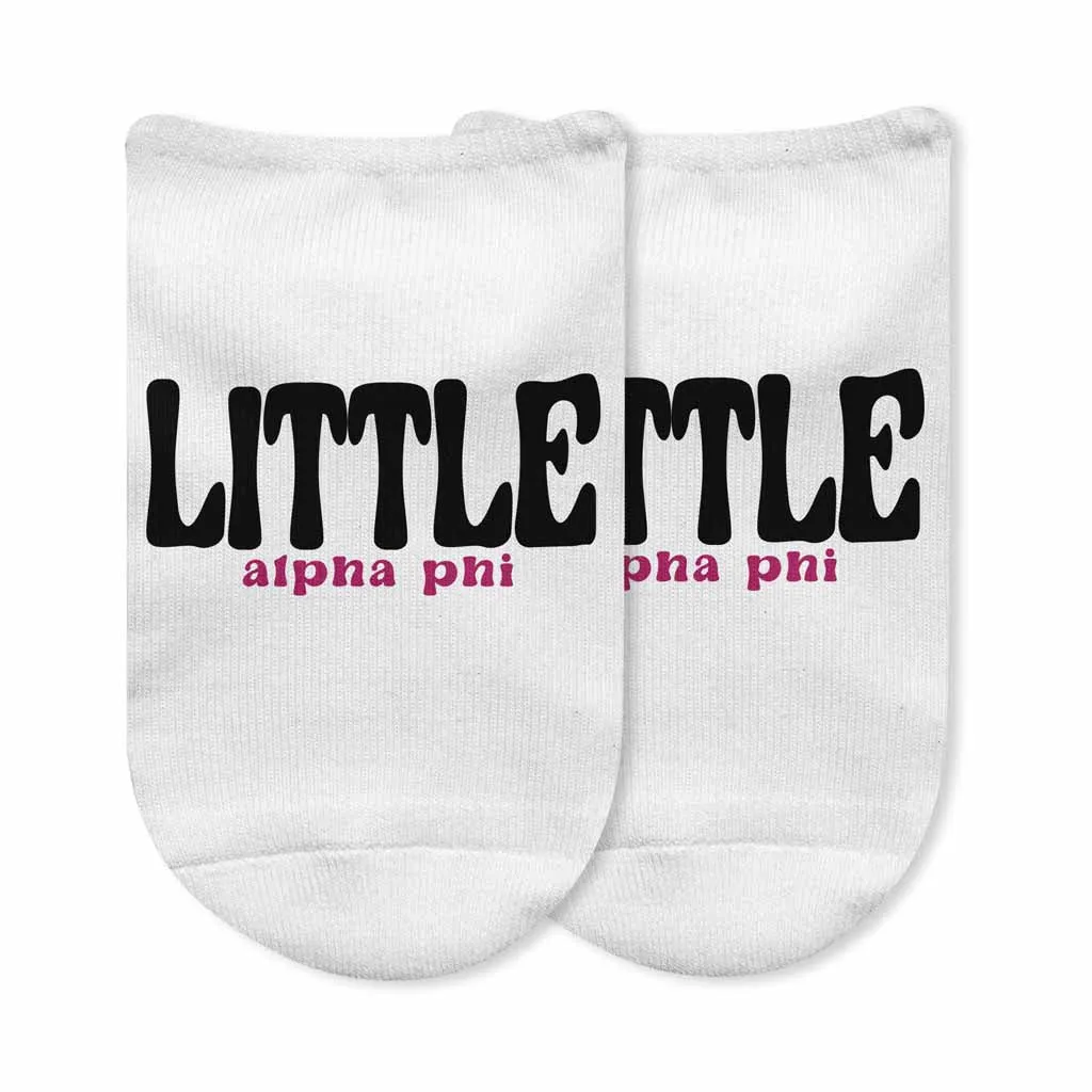 Alpha Phi Big and Little No Show Socks