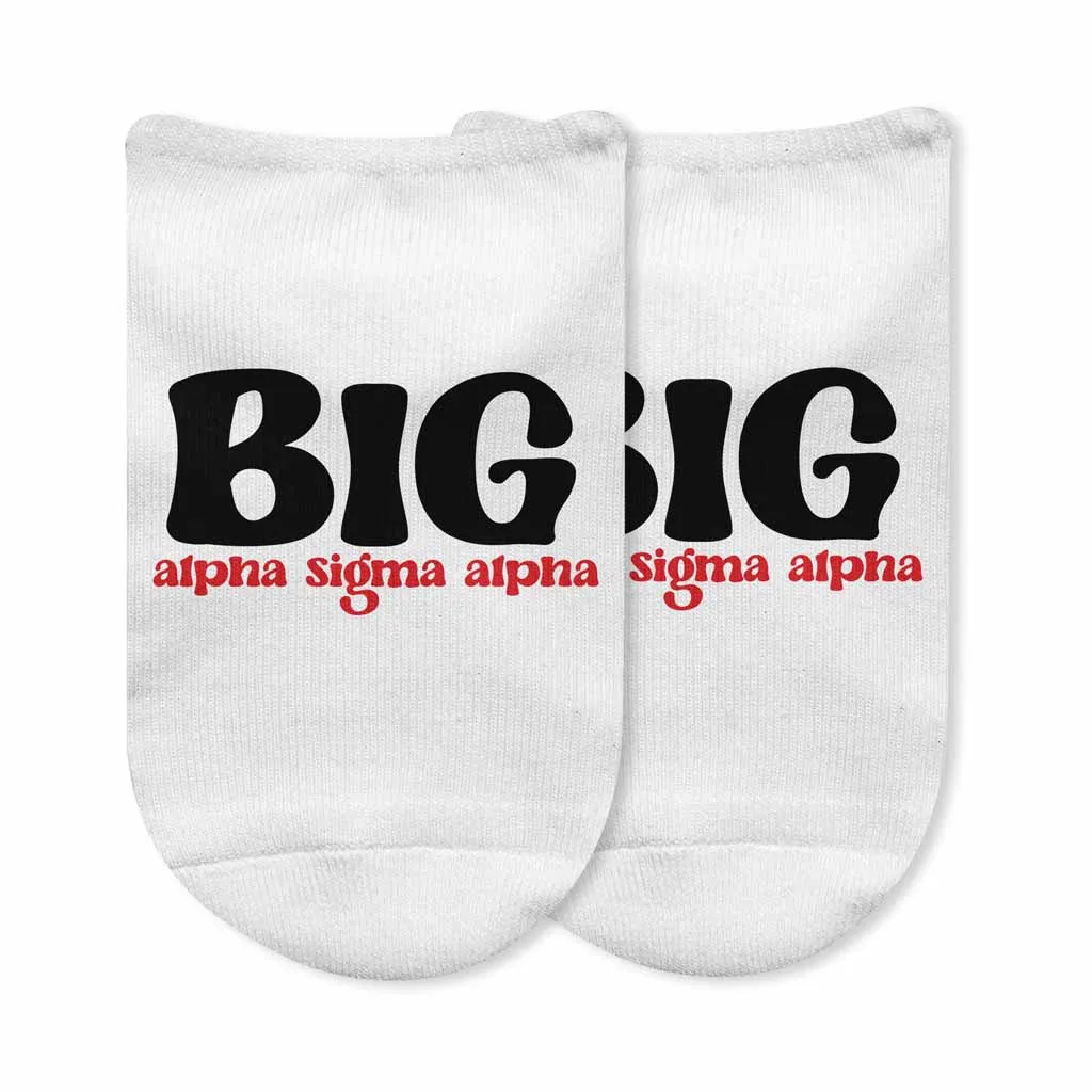 Alpha Sigma Alpha Big Little No Show Socks