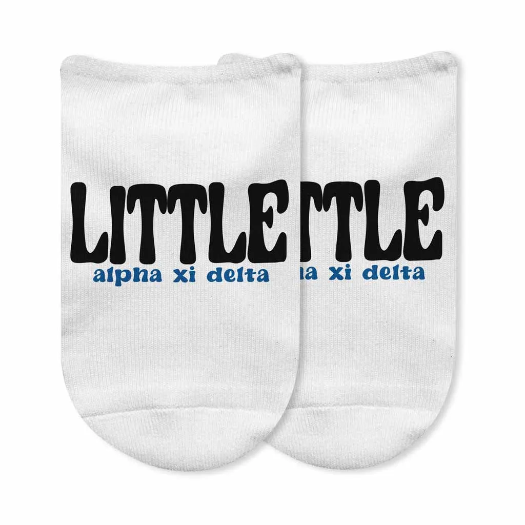 Alpha Xi Delta Bigs and Littles No Show Socks