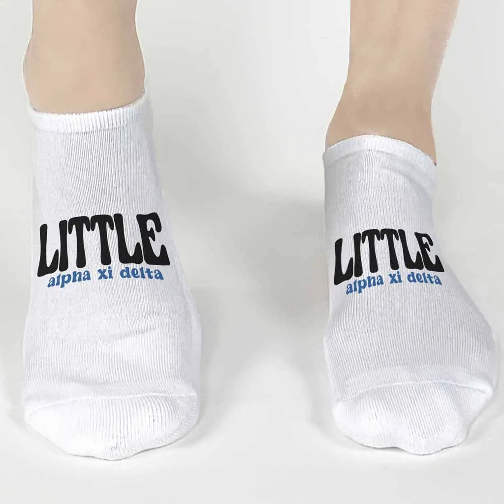 Alpha Xi Delta Bigs and Littles No Show Socks