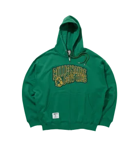 Applique Arch Logo Zip Hoodie - Green