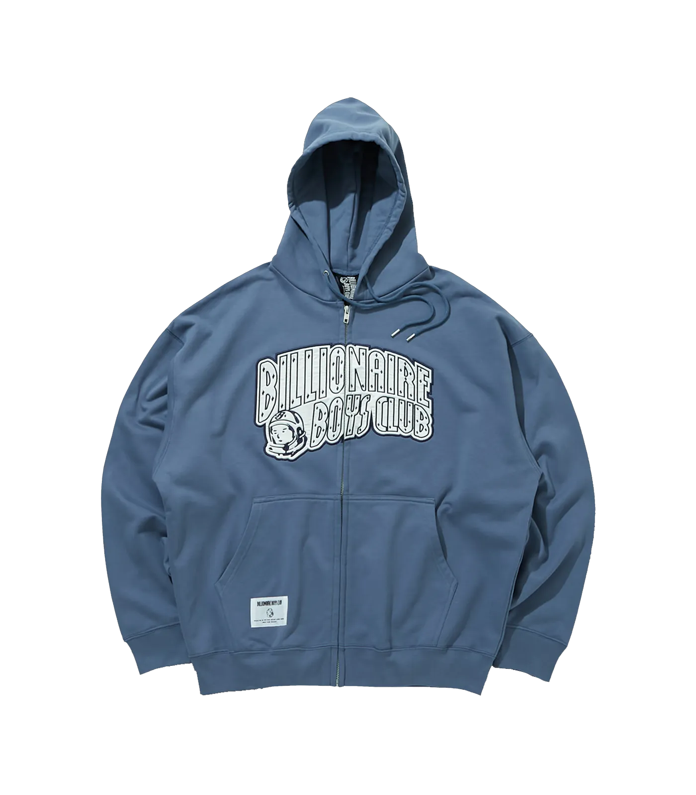 Appliqué Arch Logo Navy Zip Through Hood