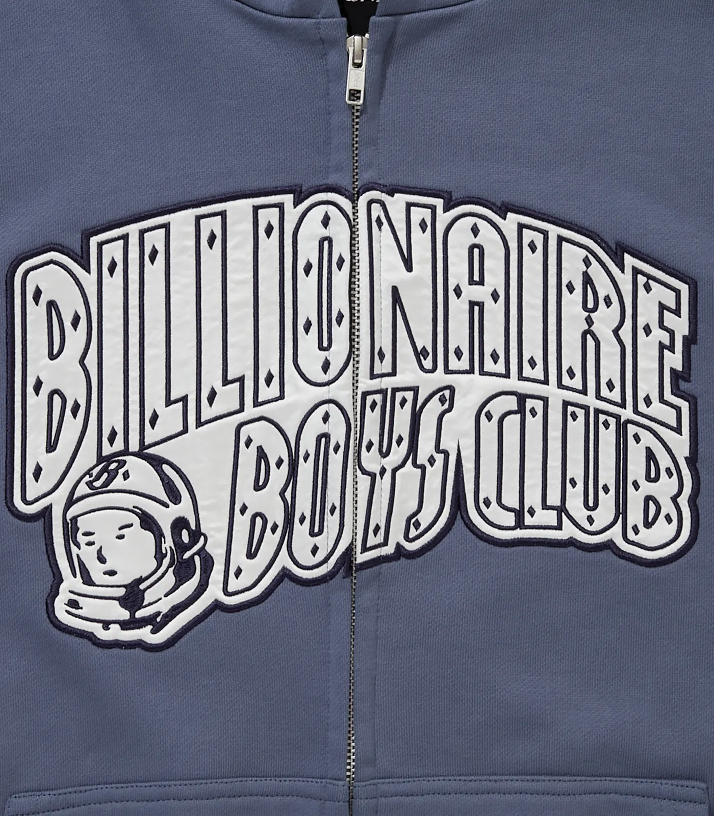 Appliqué Arch Logo Navy Zip Through Hood