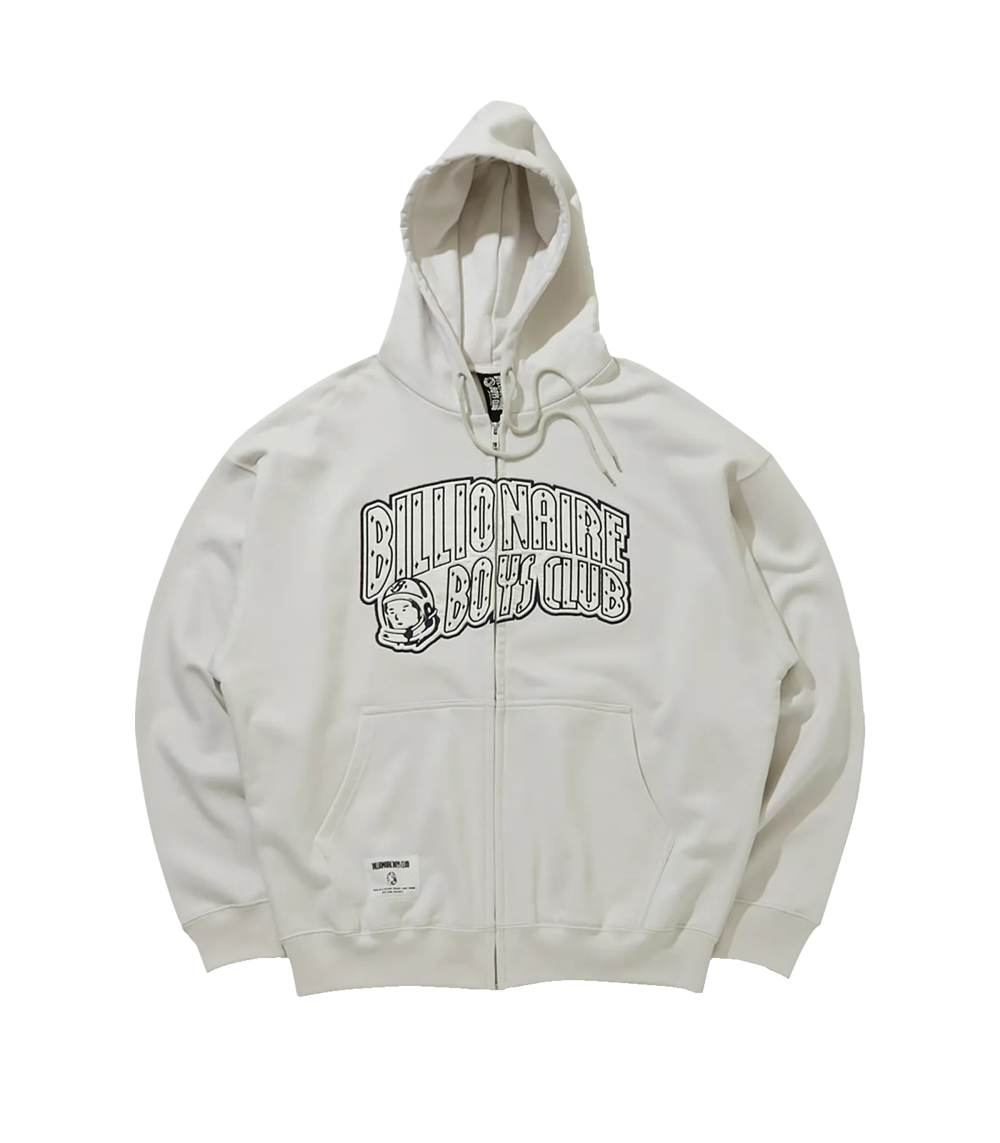 Appliqué Arch Logo Zip Through Hood - Grey.