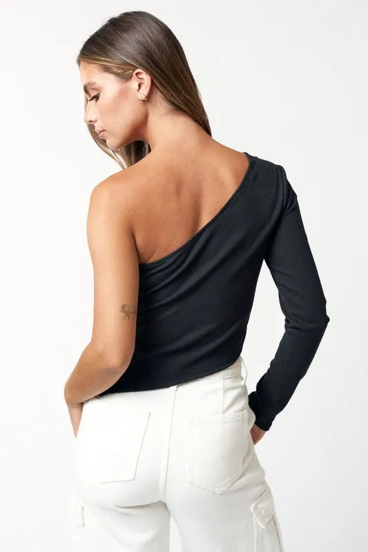 Asymmetrical One Shoulder Top