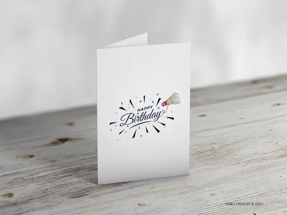 Badminton Birthday Card - Buy Online Now