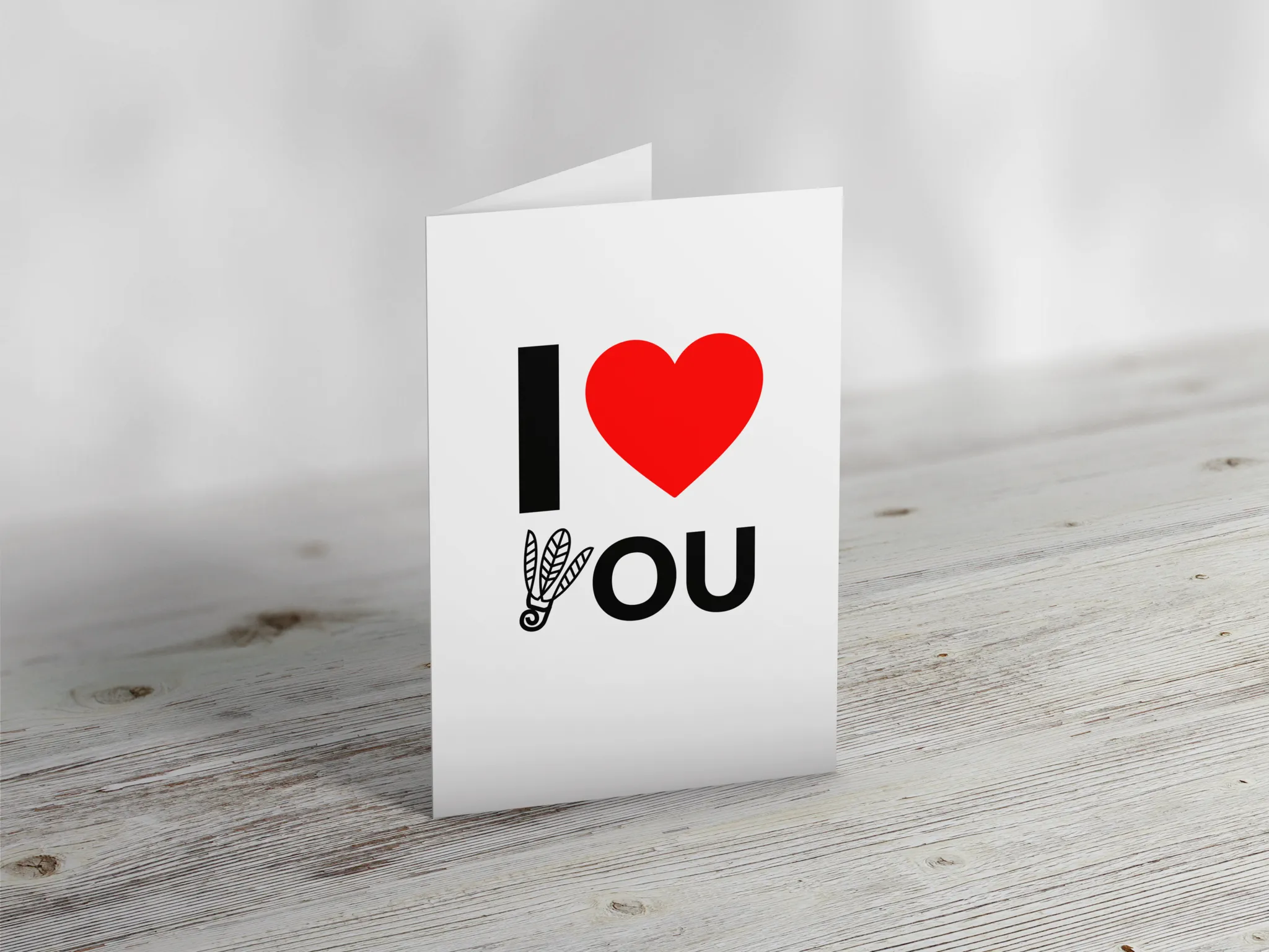 Badminton Greeting Card: Expressing Love