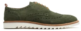 Base London Suede Leather Brogue Shoe