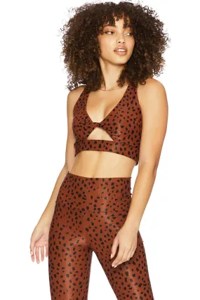 Beach Riot Twist Top Brown Spot on Sale