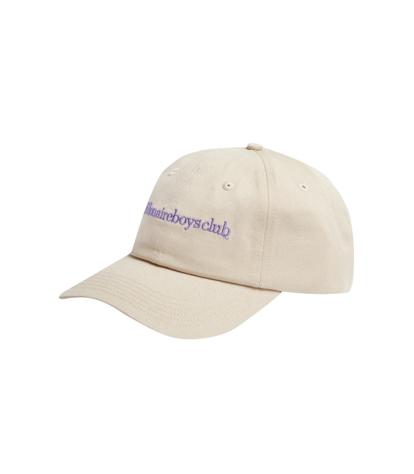 Beige Cap with Serif Logo