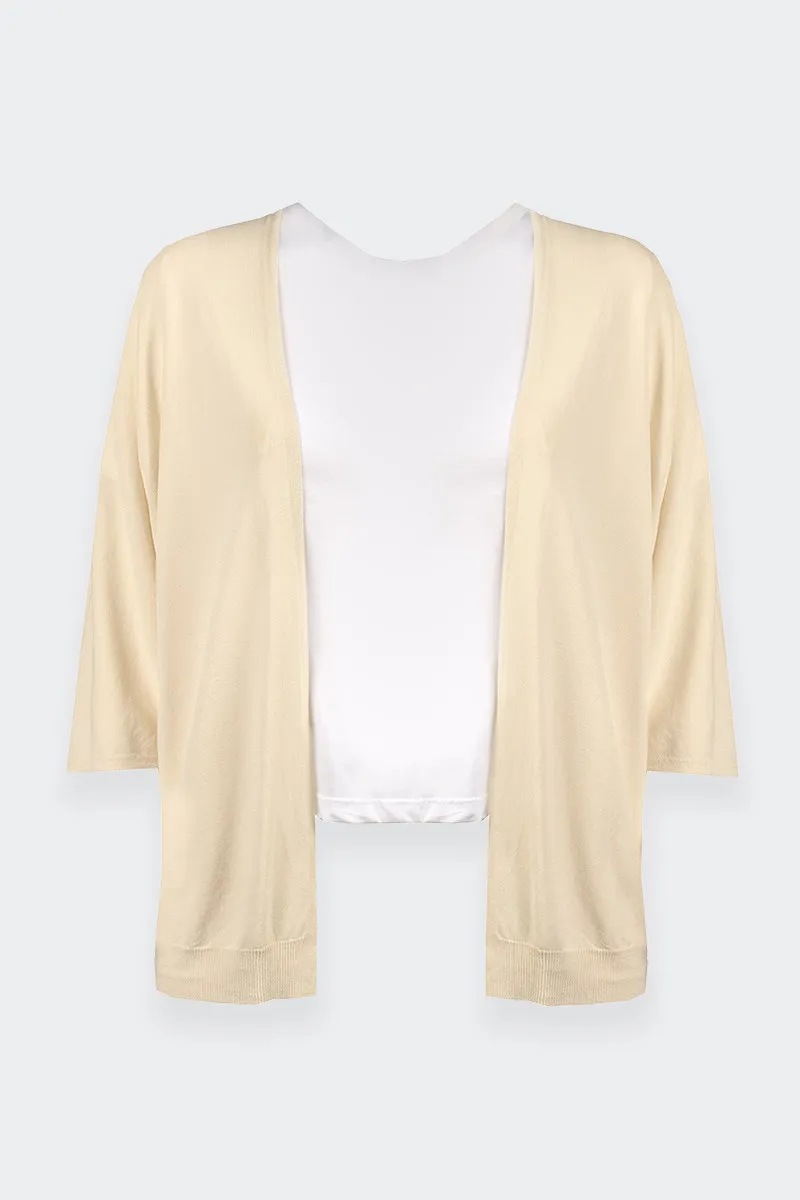 Beige Filo Cardigan