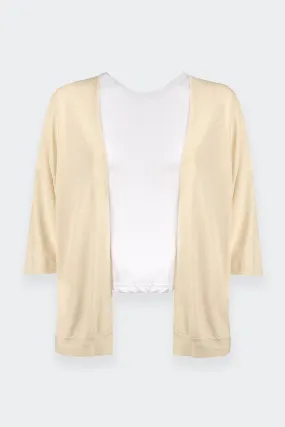 Beige Filo Cardigan