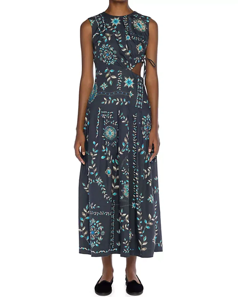 Bendita Otono Petalo Relicario Printed Cut-Out Maxi Dress