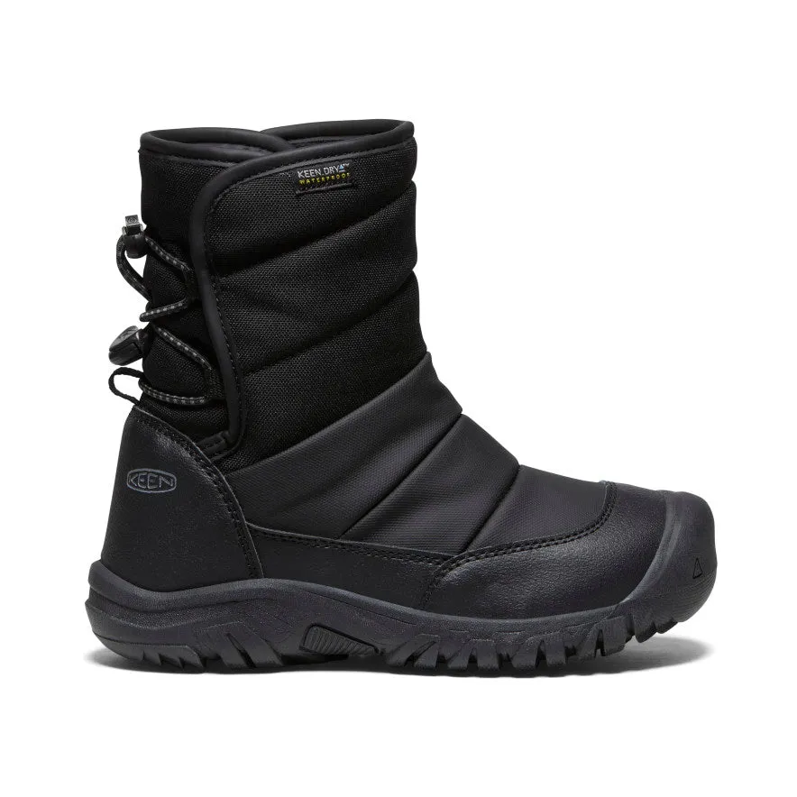 Big Kids Puffrider Waterproof Winter Boot Black Steel Grey