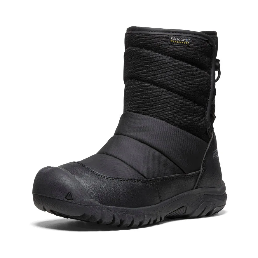 Big Kids Puffrider Waterproof Winter Boot Black Steel Grey