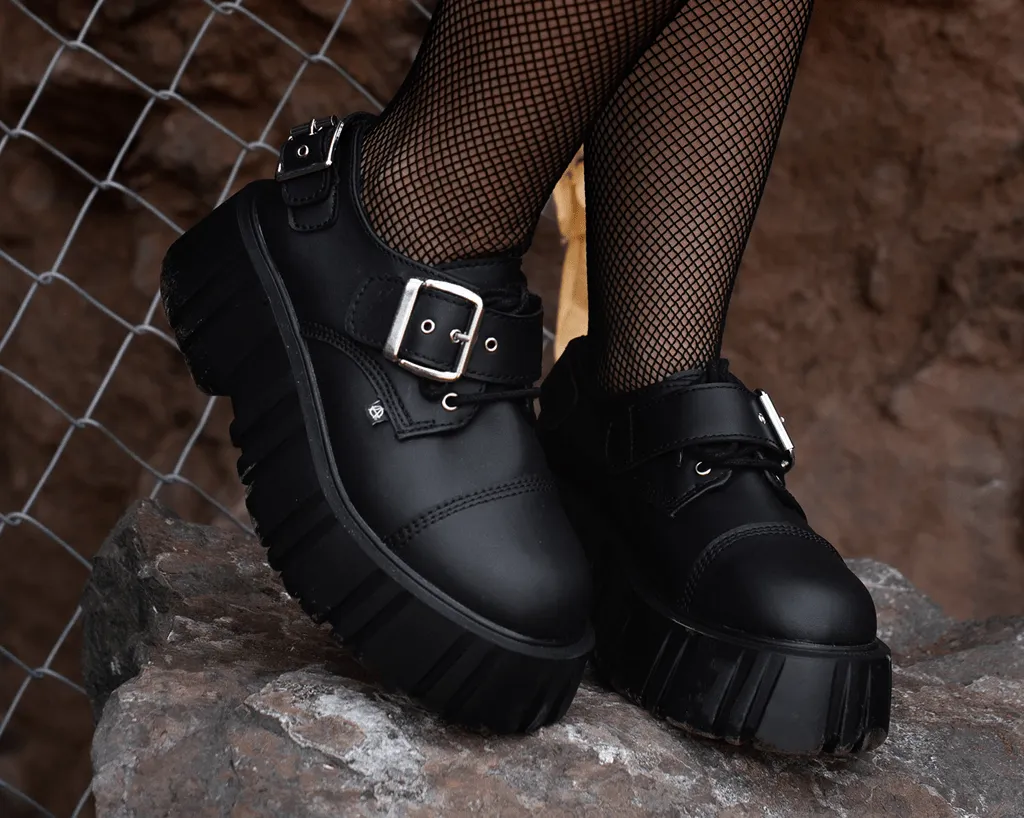 Black 2-Buckle Airship Gibson Shoes