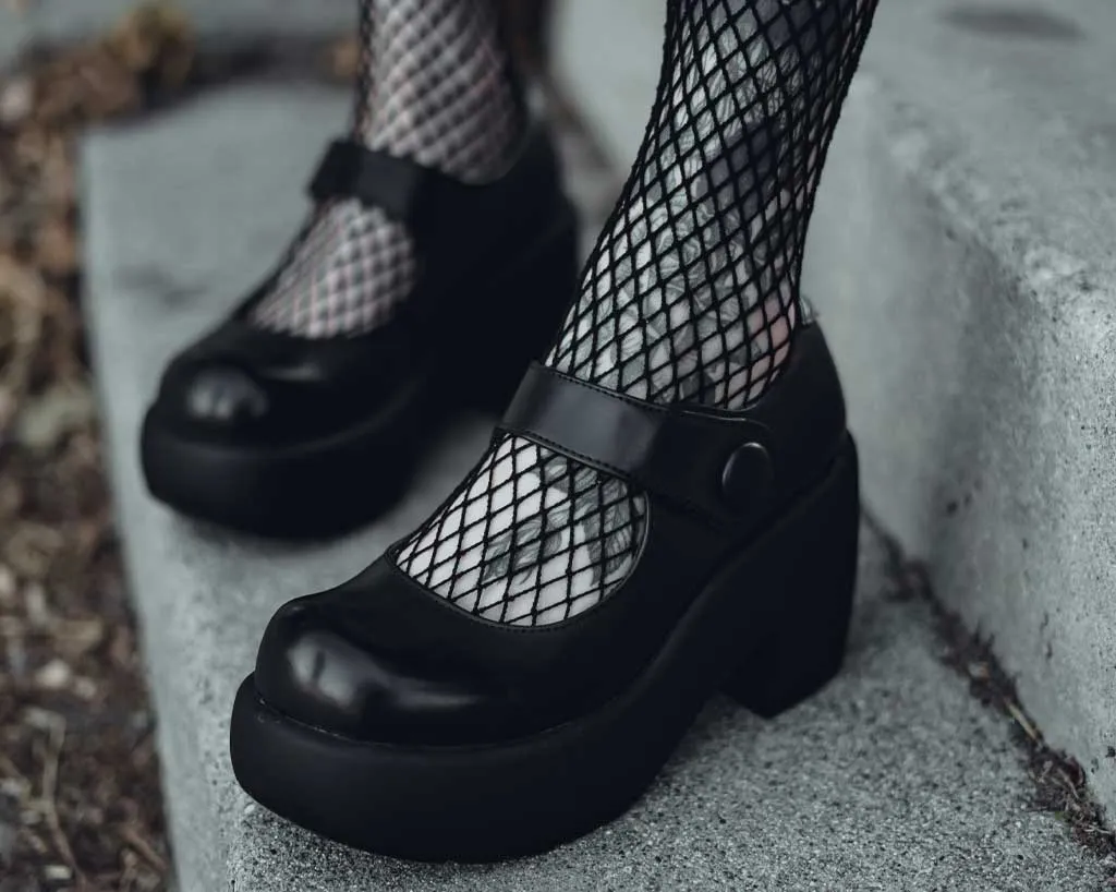 Black Anarchic Platform Shoes - Mary Jane Style | Shop Now