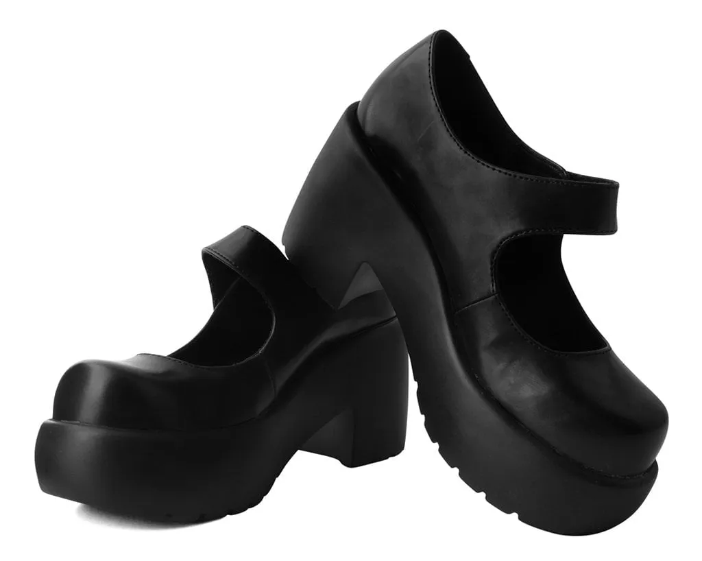 Black Anarchic Platform Shoes - Mary Jane Style | Shop Now