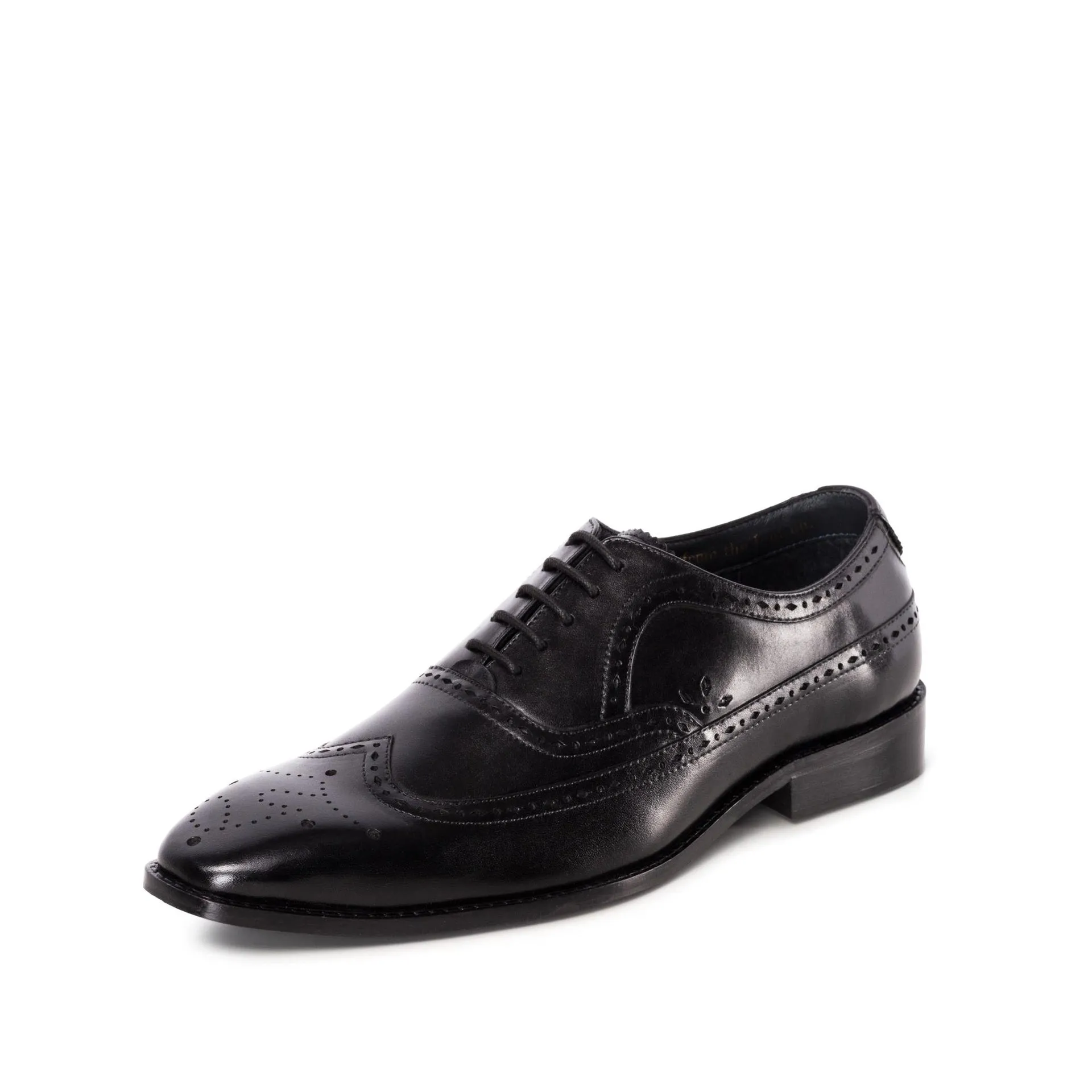 Black Brogue Shoes by Quintin Oxford