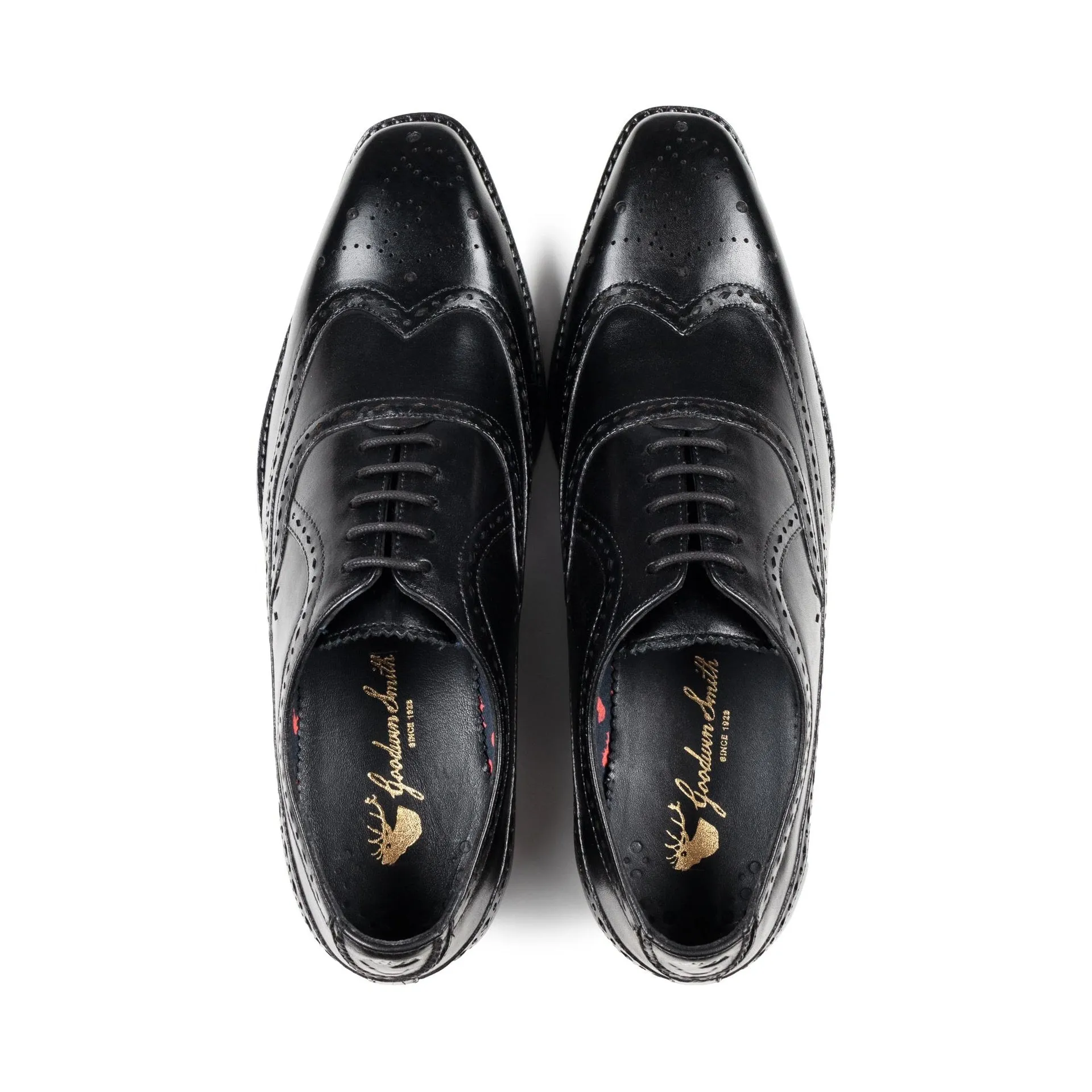 Black Brogue Shoes by Quintin Oxford