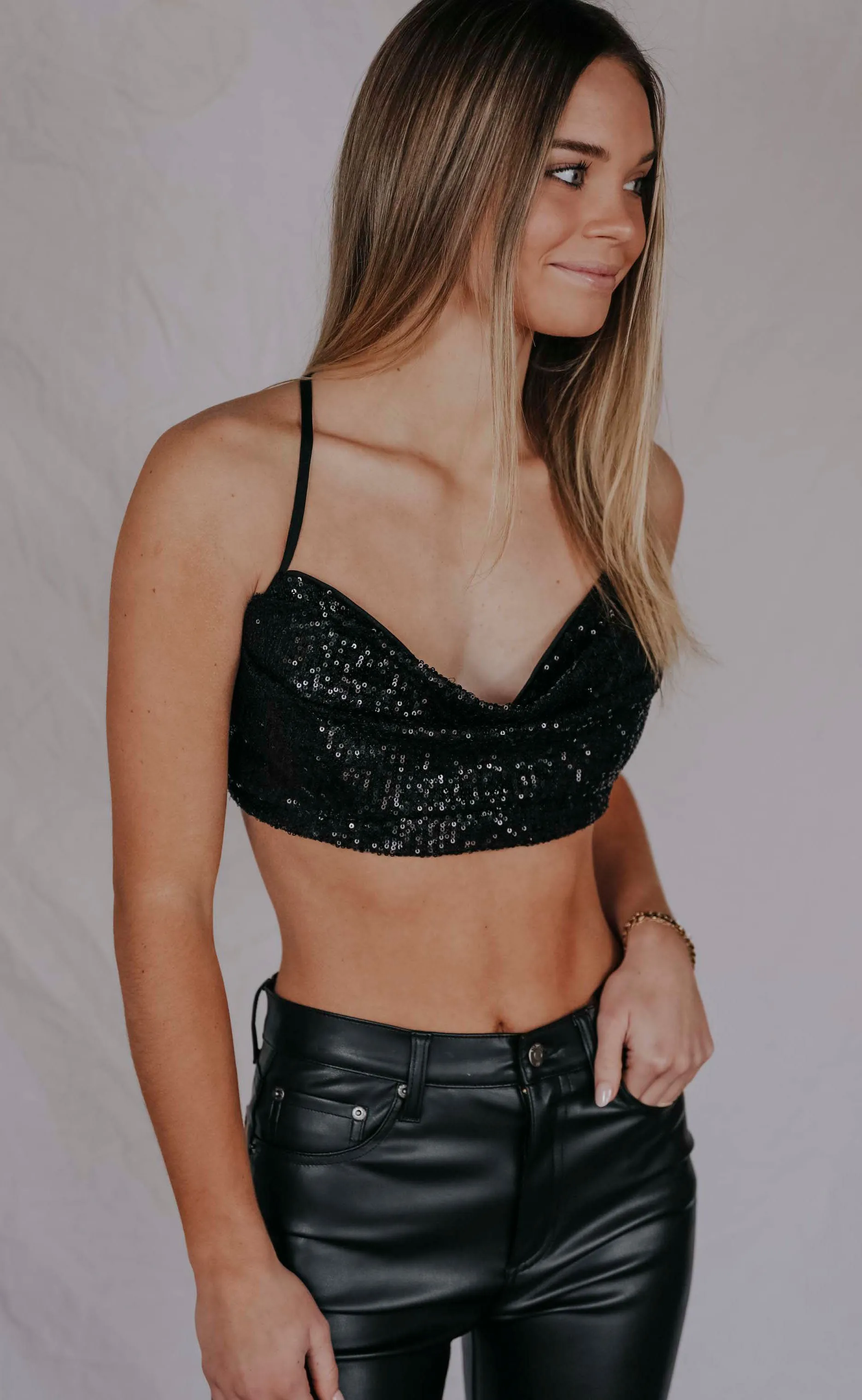 black champagne top