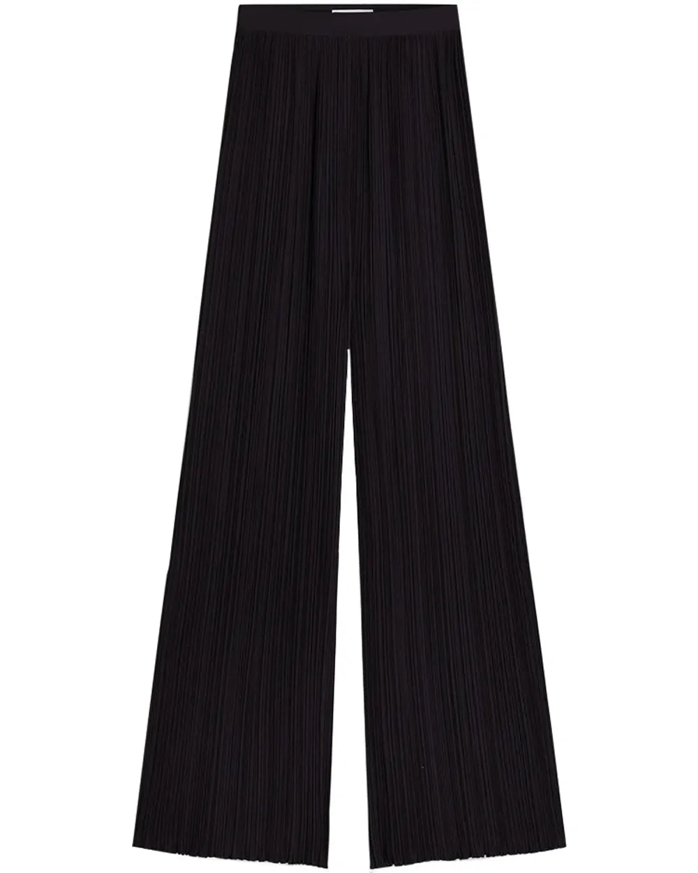 Black Pleated High Rise Pants