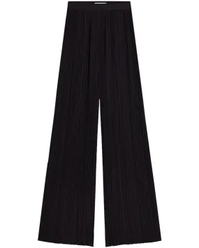 Black Pleated High Rise Pants