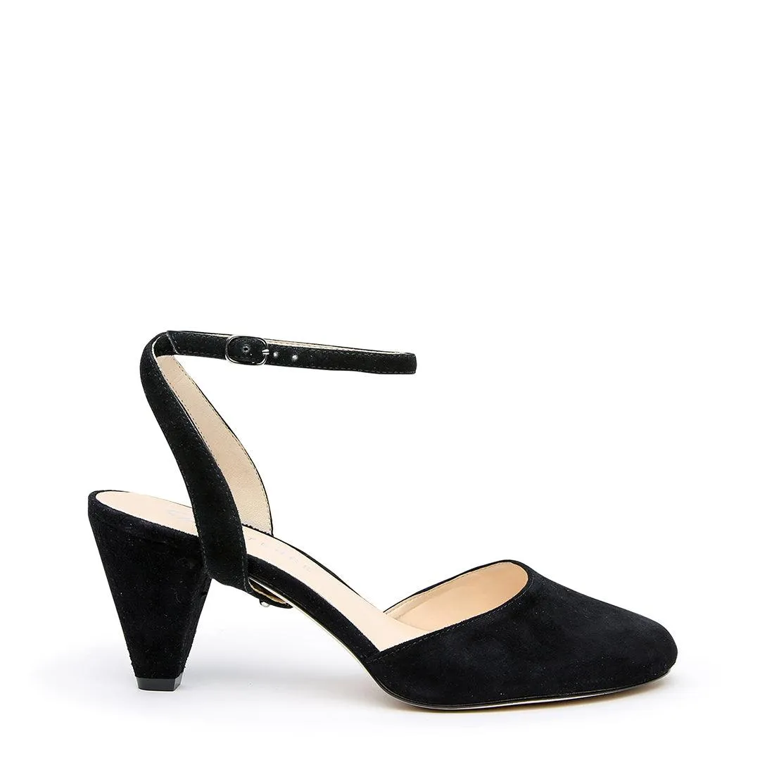 Black Suede Mule + Marilyn Strap