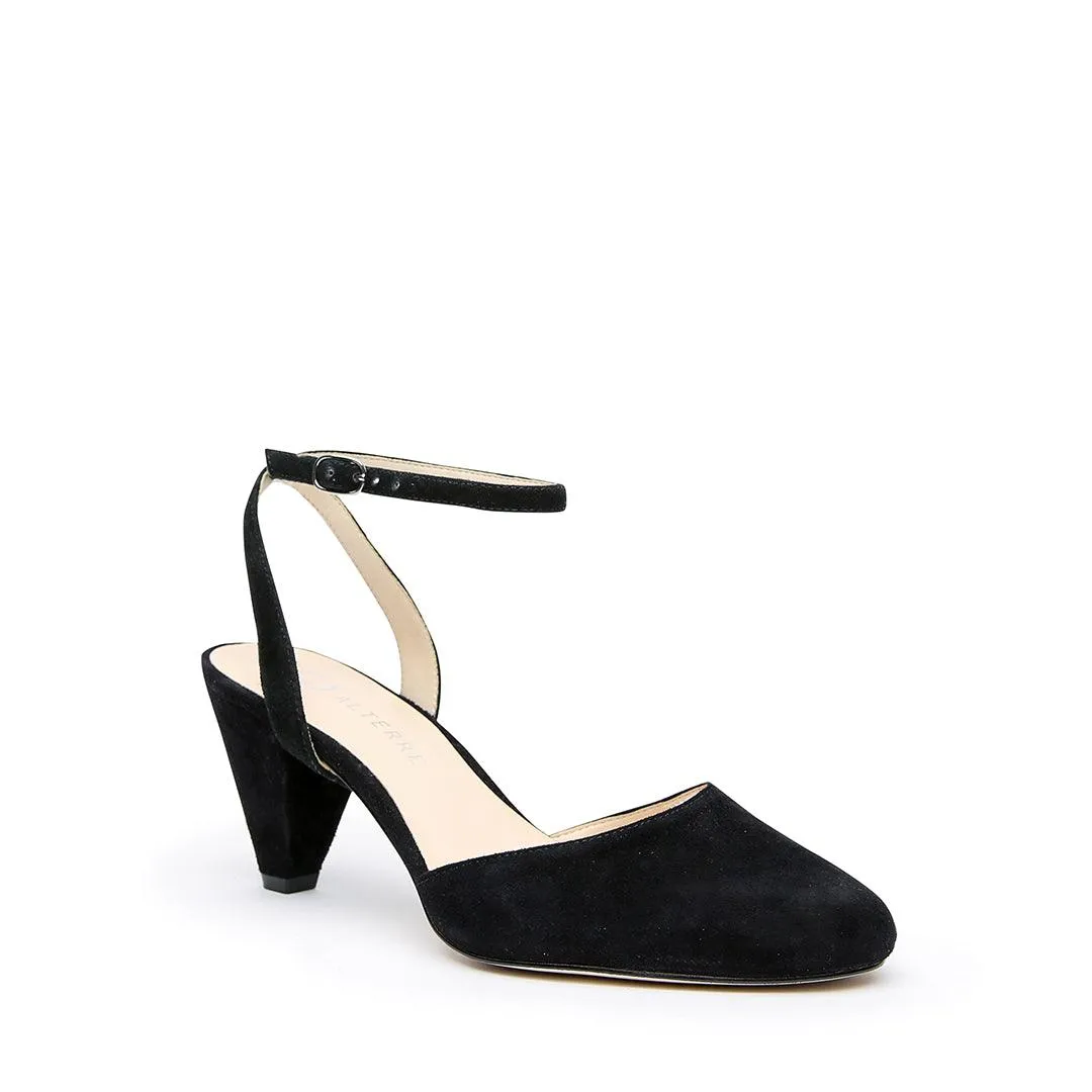 Black Suede Mule + Marilyn Strap