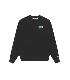 Black/Green Logo Small Arch Crewneck