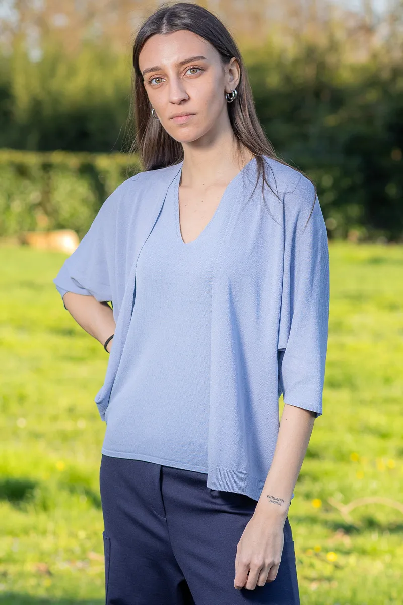 BLUE FILLO CARDIGAN