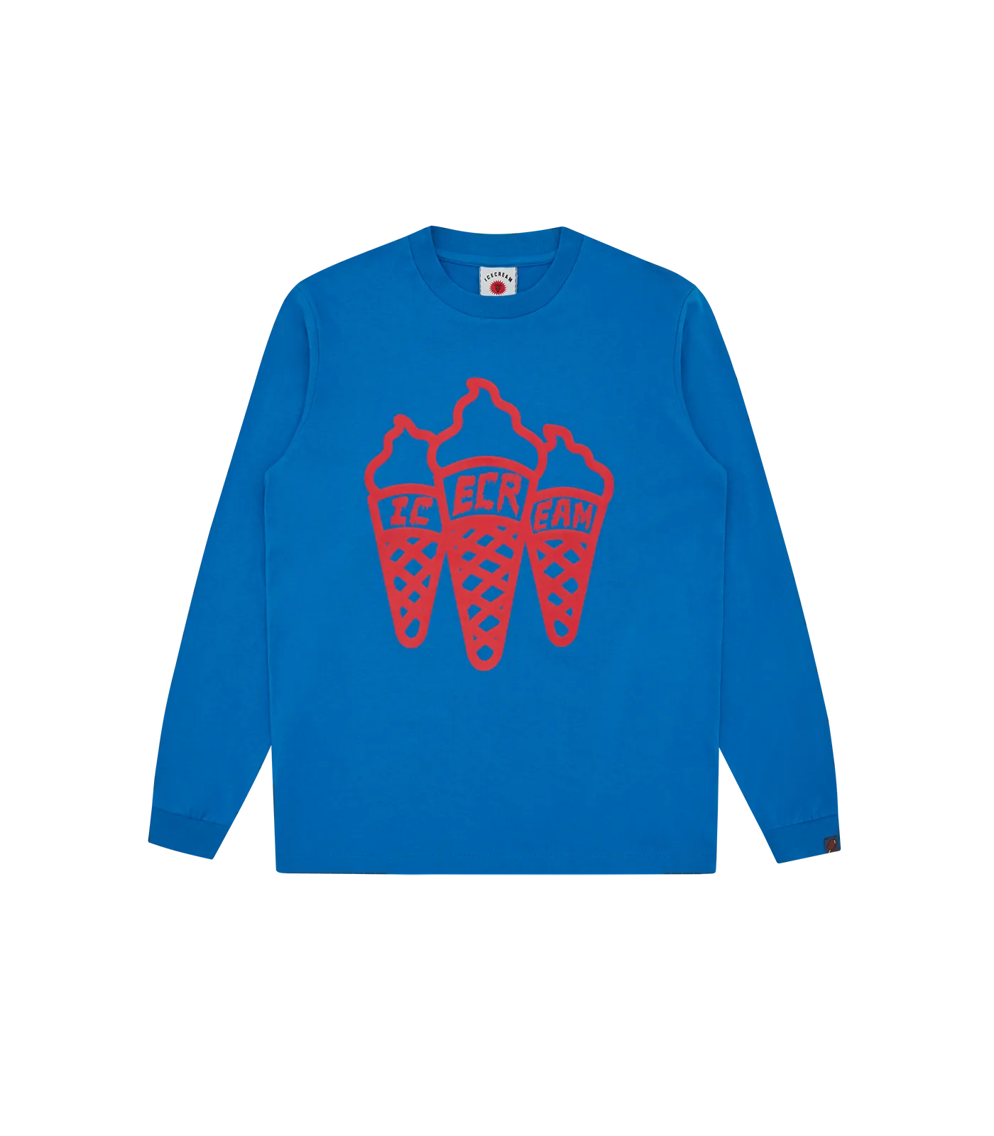 Blue Three Cone LS Tee