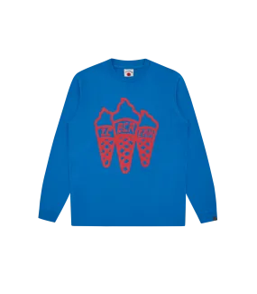 Blue Three Cone LS Tee